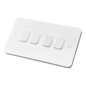 Schneider GGBL1042 4-Gang Switch 2-fach 10A weiß - Bild 1 von 1