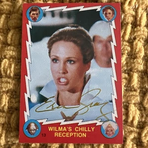 Tarjeta autógrafa firmada por Erin Gray Topps Buck Rogers 1979 automática Wilma - Imagen 1 de 2