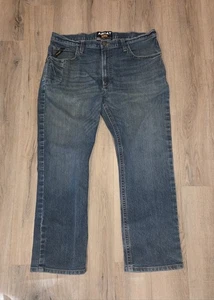 Ariat Jean Mens 40x32(31) Rebar M4 Low Rise Boot Work Wear Western Cowboy Denim - Picture 1 of 9