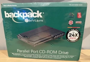 Micro Solutions Backpack Bantam Parallel Port CD-ROM Drive 181100- Rare - Picture 1 of 5