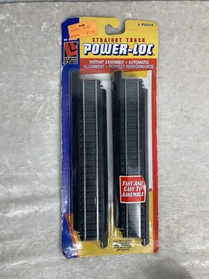 Life Like Trains Power Loc 9" Straight Track Set HO Gauge 4 Pieces 21302 - Image 1 of 4