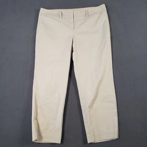 Ann Taylor Factory schmales Bein Knöchelhose Größe 14 hellbraun Stretch mittlerer Bund - Bild 1 von 9