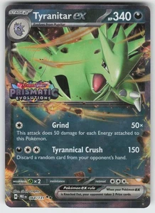 Tyranitar ex (Prismatic Evolutions Stamp) Double Rare Pokemon - Bild 1 von 2