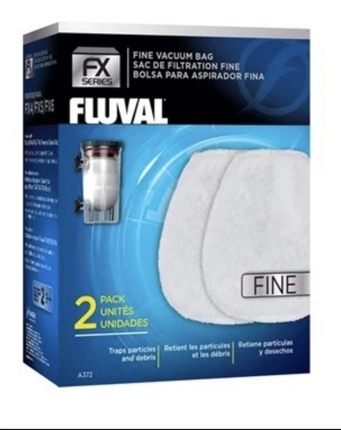 Fluval FX Canister Filter Fine Vacuum Bag 2 Pack Media - Image 1 of 1