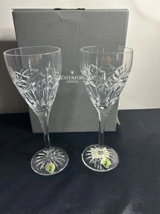 2 X Waterford Crystal Dolmen Claret Red Wine Glasses - 8 1/4” (21cm) VGC - Picture 1 of 4