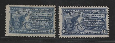 US 1915-1917 SPECIAL DELIVERY SCOTT #E10-E11, #E10 HINGED & #E11 NEVER HINGED - Image 1 of 2