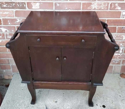 Antique Magazine Cabinet Flame Mahogany 34x33x13 Available For Pickup Cover