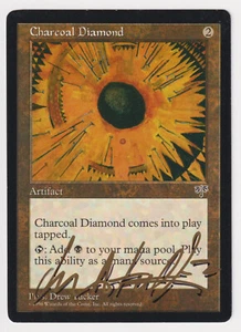 Gold Shadow Signed Charcoal Diamond MP Mirage Artist Drew Tucker 1996 MTG Magic! - Picture 1 of 2