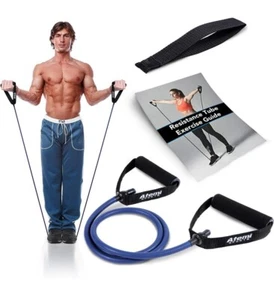 FASCE ELASTICHE PER FITNESS ELASTICI CON MANIGLIE PALESTRA BANDE DI RESISTENZA  - Foto 1 di 6