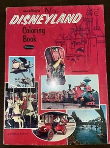 Libro para colorear de Walt Disneyland Whitman 1965 cubierta de imagen vintage - Imagen 1 de 12