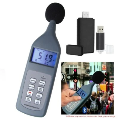 SL5868 Digital Sound Pressure Noise Level Meter 30~130 DB Decibel + CD Bluetooth - Image 1 of 4