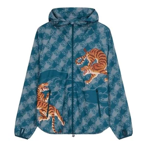 Kenzo Men's Zodiac Tiger Windcheater Jacket FC55BL155CNL Duck Blue - BRAND NEW - Picture 1 of 4