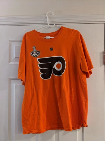 Rare VTG Philadelphia Flyers Claude Giroux 2010 Stanley Cup Reebok T-shirt XL Cover