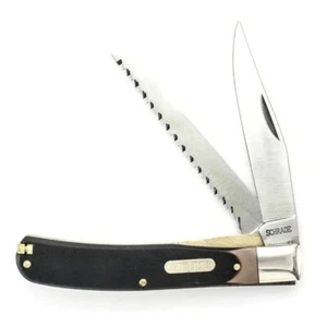 Schrade Old Timer Buzz Saw Trapper Folding Knife + Pouch 3897OT - Picture 1 of 10