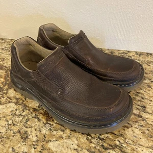 Doc Dr Martens Mens 7 Casual Loafers Slip On Comfort Shoes Brown Leather 11198 - Foto 1 di 12