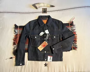 Giacca camionista Levi's Type 2 M coperta foderata grezza rigida 14 oz denim nuova NOS 2011 - Foto 1 di 20