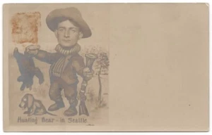 SEATTLE WA Postkarte COMIC STUDIO FOTO, Ed Schreiner CHICAGO JUNCTION OH, RPPC - Bild 1 von 2