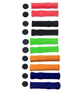 Manopole Bicicletta MTB Spugna Colore Nere Rosse Verdi Blu Arancio Color Fixed  - Foto 1 di 6