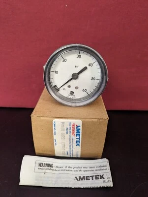 Ametek P844U 60 psi Pressure U.S. Gauge 138013 G30B 2-1/2" X 1/8" - Image 1 of 4
