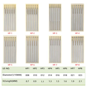 Frese in carburo di tungsteno testa tonda dentale HP per cono naso dritto manipolo 6pz - Foto 1 di 18