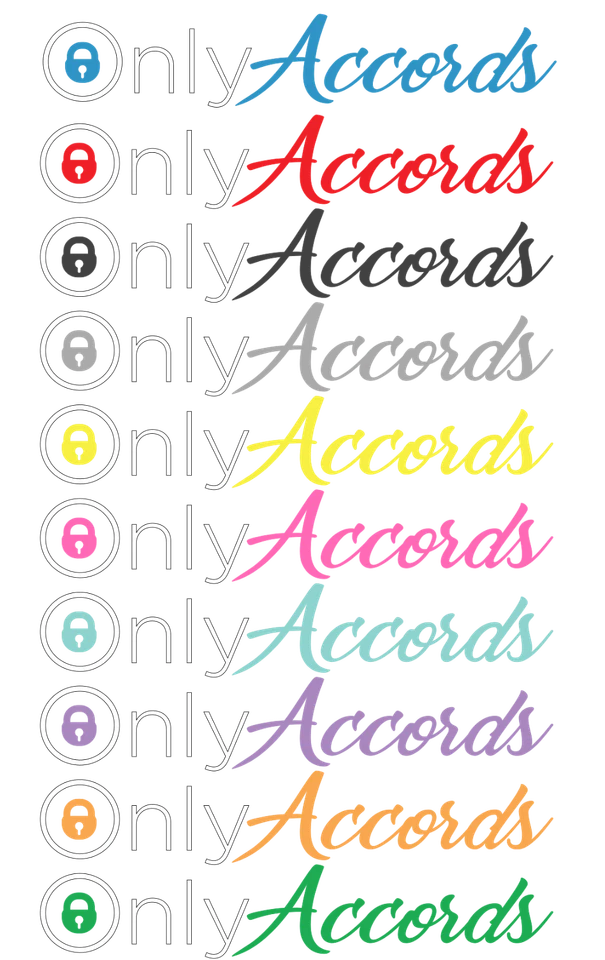 SOLO ACORDES CALCOMANÍA ADHESIVA ALTA CALIDAD PARA HONDA ACCORD CD DB CV Foto 1 de 2