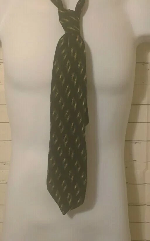 Corbata de cuello de seda con estampado de diamantes negros Pagliano para hombre, 3,75 X 56 Foto 1 de 4