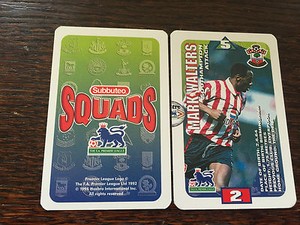 Subbuteo Squads 1996 Trading Card: Southampton - MARK WALTERS