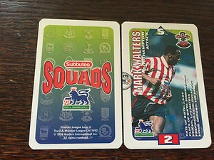 Subbuteo Squads 1996 Trading Card: Southampton - MARK WALTERS - Foto 1 di 1
