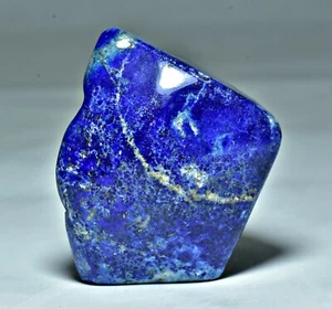 121g schöner freistehender polierter Lapislazuli mit Pyrit aus Badakhshan - Bild 1 von 5