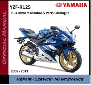 Yamaha YZF-R125 YZF R125 Workshop Service Repair Manual 2008 - 2013 on CD - Picture 1 of 2