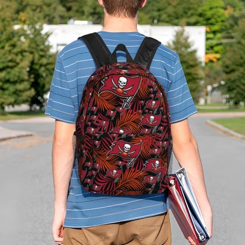 Tampa Bay Buccaneers Fans Lightweight Backpack Student Backpack Print School Bag Cover