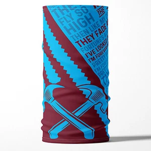 West Ham Football Scarf Face Mask Bandana Dad Christmas Gift Buff RF53 - Picture 1 of 6