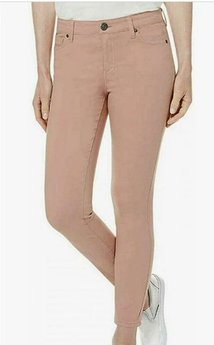 Buffalo Ladies Soft Stretch Tencel Ankle SKINNY Jean Pink 8