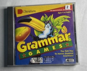 Grammatica Games CD-Rom Educational Davidson 1996 homeschool vintage win/mac pc 9+ - Foto 1 di 2