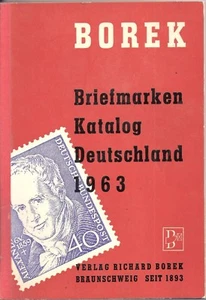 1963 Catálogo Sellos Alemania Stamp Value Book by Borek - Imagen 1 de 1