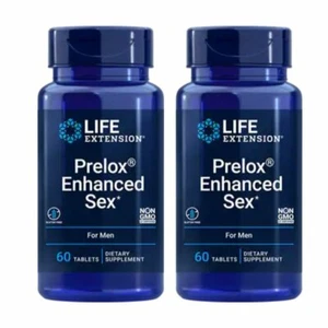 2 PACK Life Extension Prelox Enhanced Sex for Men Sexual Supplement 60 Tablets - Picture 1 of 6
