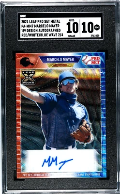 2021 Leaf Pro Set Metal Marcelo Mayer RED WHITE BLUE WAVE SGC 10 w/10 AUTO (2/4) - Image 1 of 2