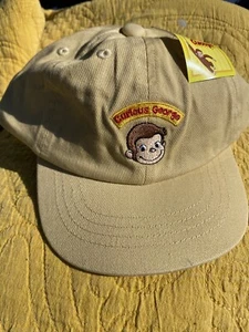 Curious George Hat Beige Embroidered Cap Kids Elastic - Picture 1 of 3