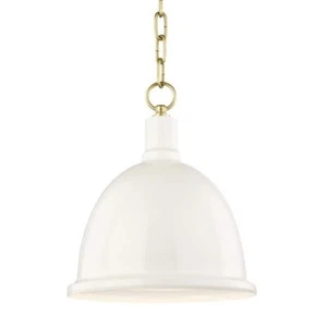 MITZI HUDSON VALLEY LIGHTING Blair 1-Light 11 in. W Aged Brass Pendant - Picture 1 of 3