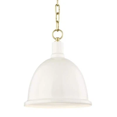 MITZI HUDSON VALLEY LIGHTING Blair 1-Light 11 in. W Aged Brass Pendant - Image 1 of 3