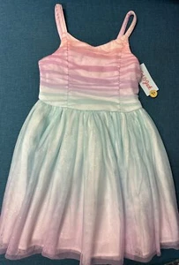 CAT & JACK GIRLS Tulle Sleeveless Multicolored Dress Size M (8) New - Picture 1 of 5