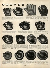 1952 PAPER AD 3 PG Baseball Glove Shure Winner Wilson Mitt Ball Hawk Bob Eliott