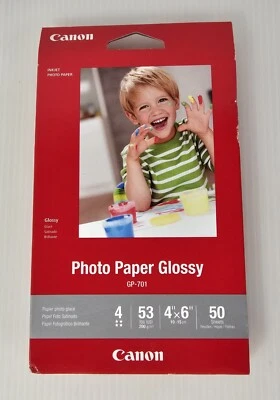 Canon GP-701 Photo Paper Glossy  4" x 6" 50 Sheets Genuine NEW - Image 1 of 2