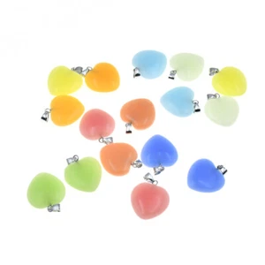 Dije Brilla en la Oscuridad Amor Forma de Corazón Piedra Colgante Collar Joyería 10 un./juego - Imagen 1 de 24