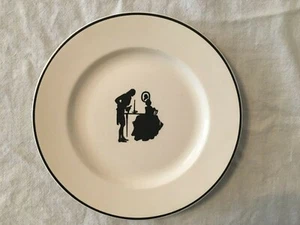 Harker pottery silhouette bread dessert plate 6 3/16" - Picture 1 of 3