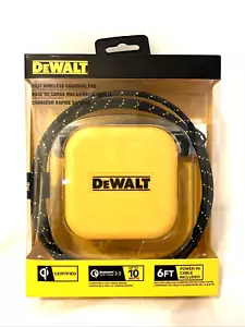 New DeWalt Fast Wireless Charging Pad Black/Yellow DXMA1410476 6ft USB Cable 10w - Zdjęcie 1 z 4