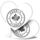 2 x Naklejki na serce 15 cm - BW - Kanada Flaga liści klonu Podróż #39944