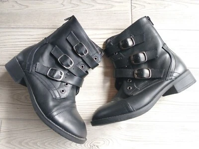 Botas de Moto Charlotte Russe para Mujer Botas de Combate con Hebilla Negras Talla 6 Foto 1 de 4