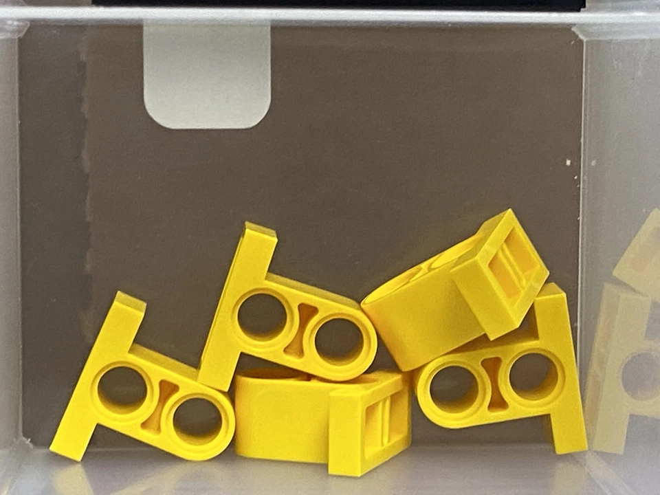 LEGO Parts - Yellow Technic Pin Connector Plate 1 x 2 - No 32530 - QTY 5 - Image 1 of 1