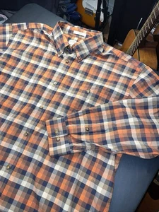 Camisa Orvis Multicolor A Cuadros XXL Para Hombres 100% Algodón Botón Gruesa Manga Larga - Imagen 1 de 12